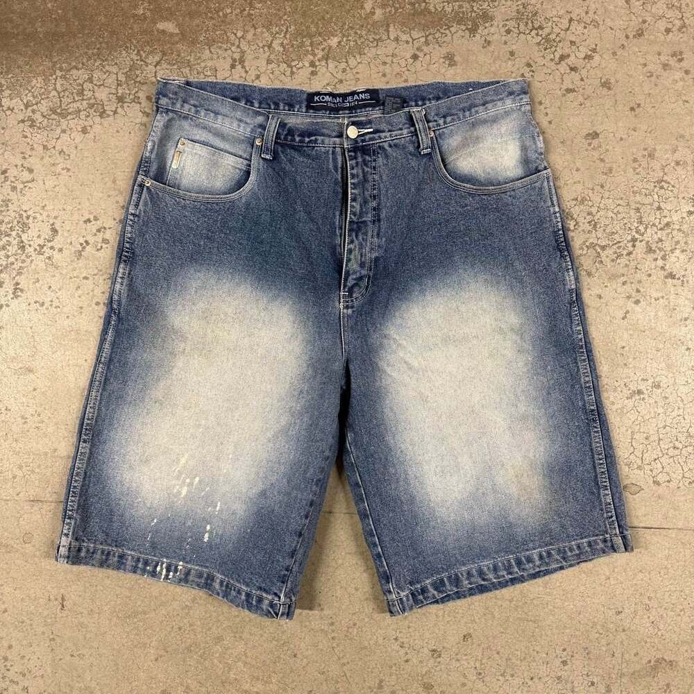 Koman Jeans Baggy Denim Shorts Vintage Wash Size 40